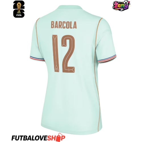 Dres Francúzsko Bradley Barcola #12 Preč pre Ženy MS 2026 Krátky Rukáv